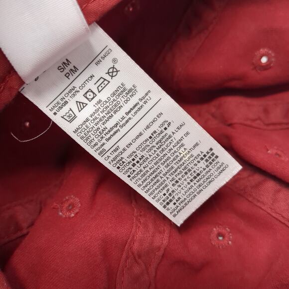 Courage Slideback Hat Red Medium Adjustable Solid 6 Panel Vent Holes - Picture 10 of 10